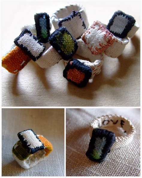 metal fabric rings|fabric jewelry crafting guide.